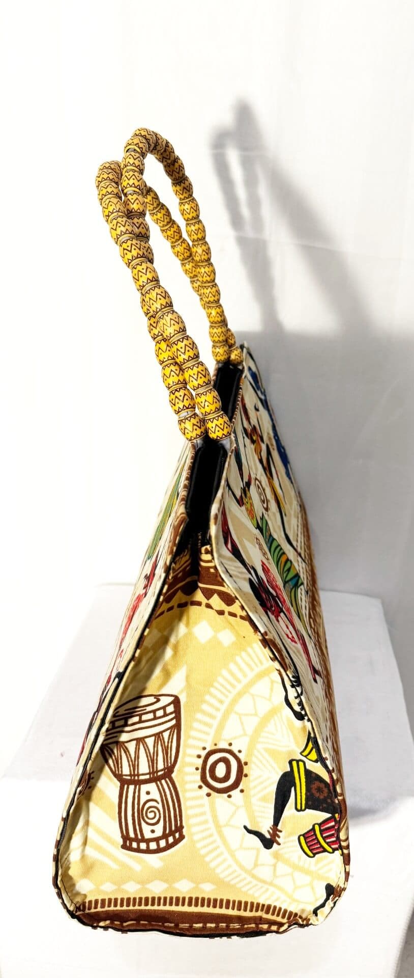 Dondon Fabric Gold/brown/green/red alternate view