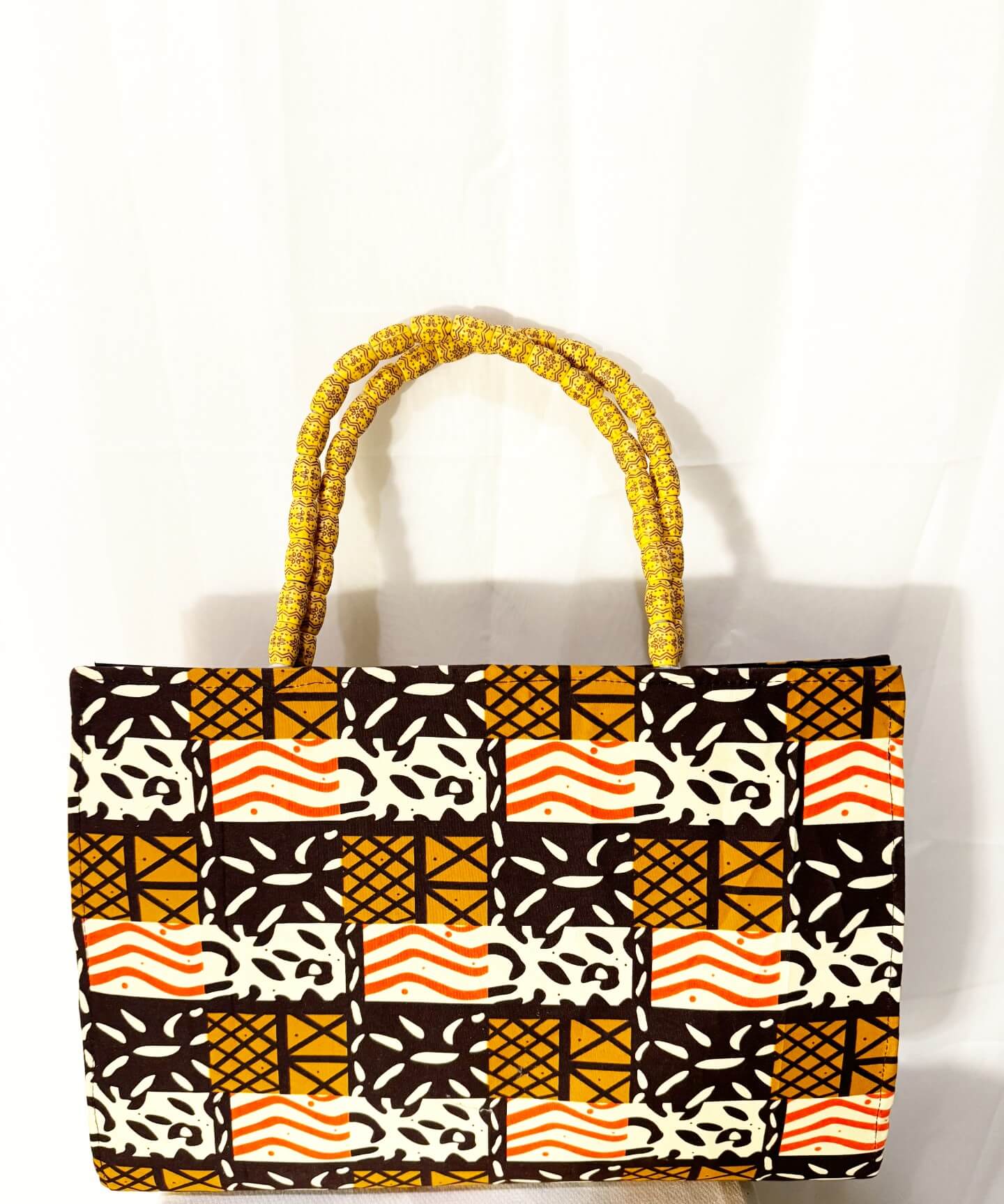 Dondon Fabric Orange/white/black