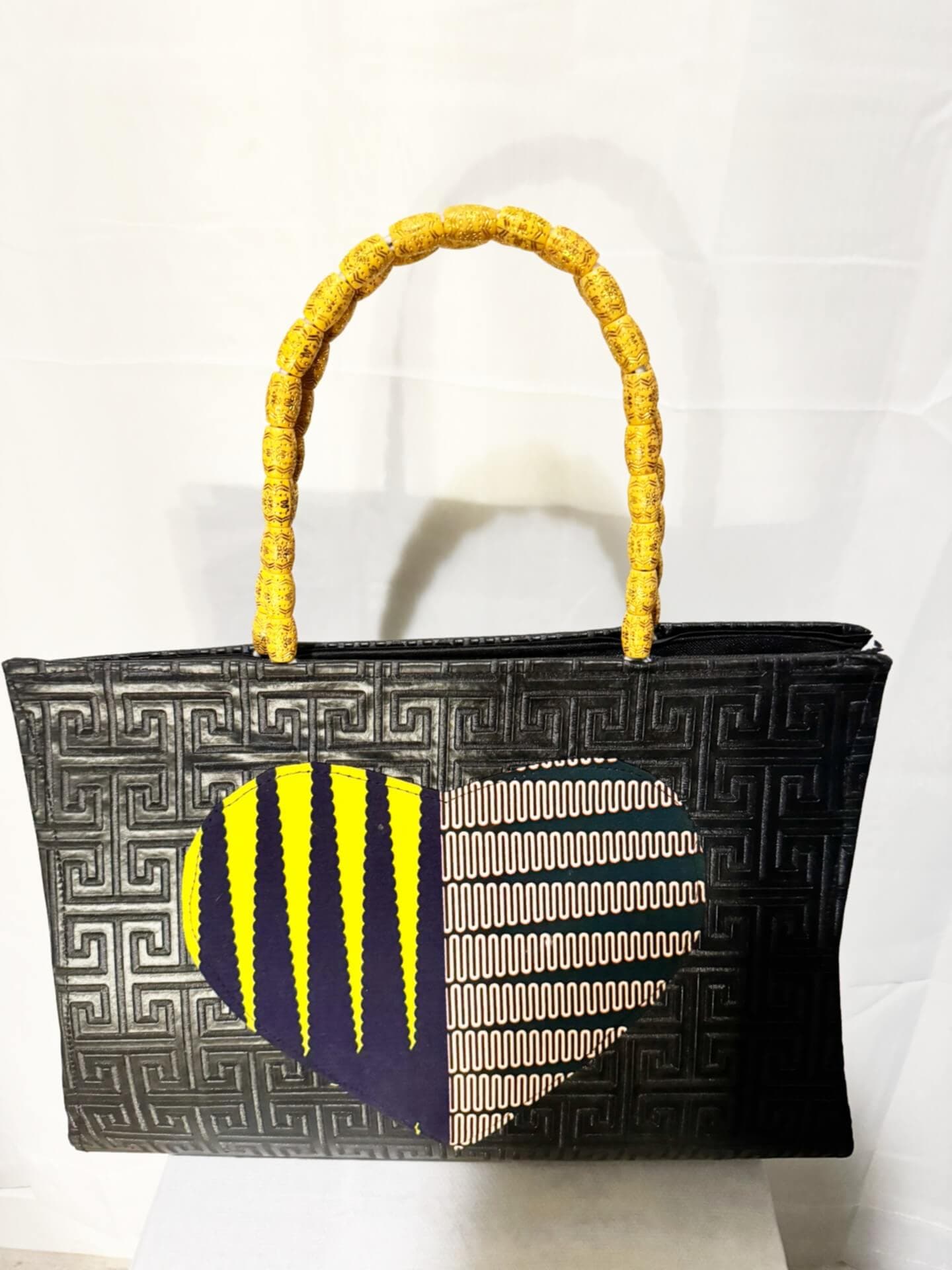 Dondon Leather Black/yellow/brown