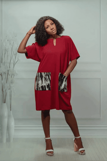 Amaya Short Dress Red