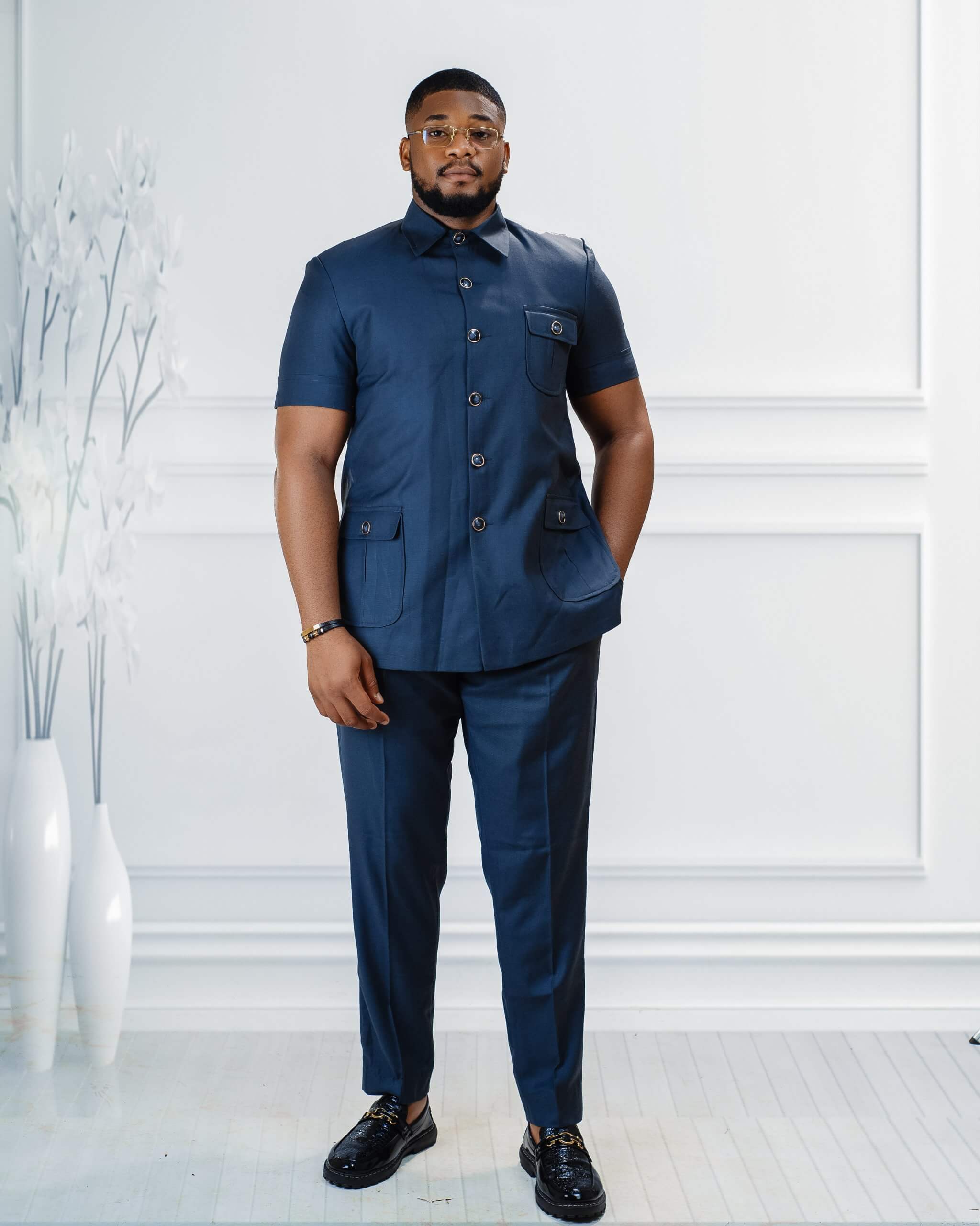 Safari Suit BLUE (SHORT SLEEVE) alternate view